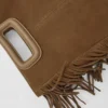M Bag com franjas em camurça