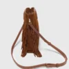 M Bag em camurça com pespontos