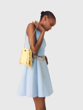 M Bag Mini em pele mate craquelada