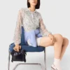 Macacão de tweed com lantejoulas