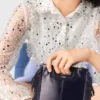 Macacão de tweed com lantejoulas