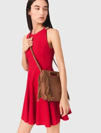 Mala M Bag em pele granulada