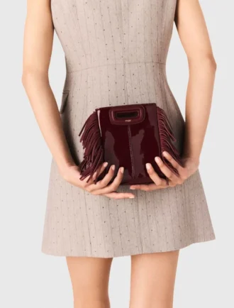 Mala M Mini Bag em couro envernizado