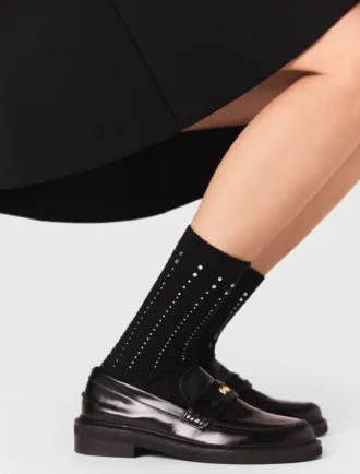 Meias de algodão com strass