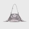 Micro bolsa Miss M em pele metalizada