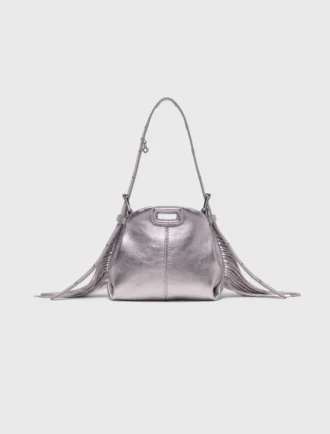Micro bolsa Miss M em pele metalizada