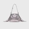Micro bolsa Miss M em pele metalizada