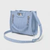 Mini bolsa de couro acolchoada