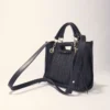 Mini bolsa de couro acolchoada