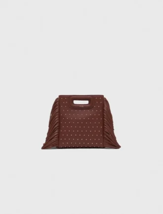 Mini-bolsa M em pele com tachas