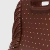 Mini-bolsa M em pele com tachas