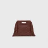 Mini-bolsa M em pele com tachas