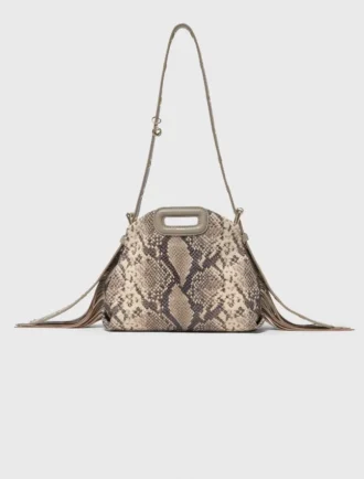 Mini-bolsa Miss M com relevo de pitão