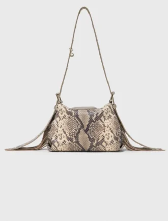 Mini-bolsa Miss M com relevo de pitão