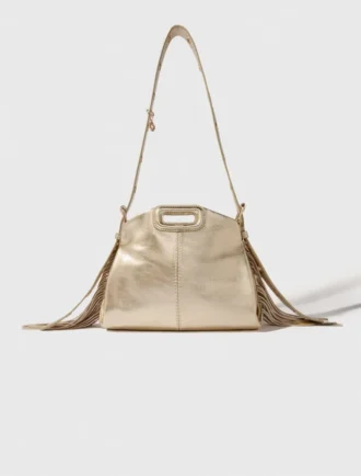 Mini-bolsa Miss M em couro metalizado