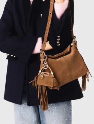 Mini-charm de bolsa com espelho Miss M