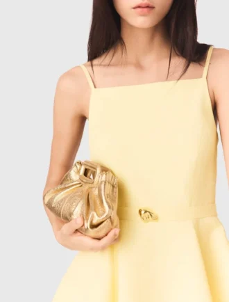 Mini Clutch Milpli em pele metalizada