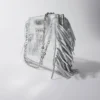 Mini M Bag em pele com relevo e corrente