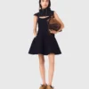 Mini vestido babydoll em malha