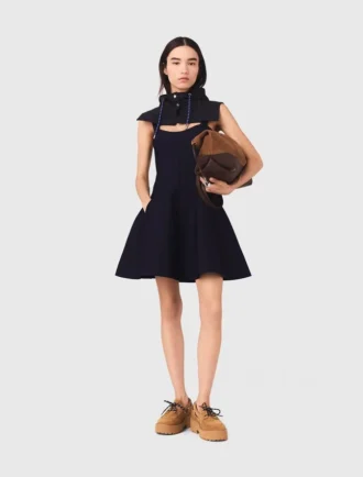 Mini vestido babydoll em malha