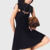 Mini vestido babydoll em malha