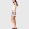 Mini-vestido com detalhes em croché