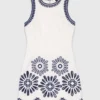 Mini-vestido com detalhes em croché