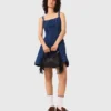 Mini-vestido de ganga