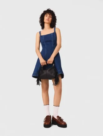 Mini-vestido de ganga