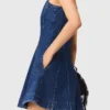 Mini-vestido de ganga
