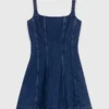 Mini-vestido de ganga