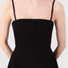 Mini vestido de linho sem alças