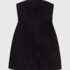 Mini vestido de linho sem alças