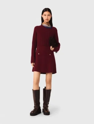 Mini-vestido de malha 2 em 1