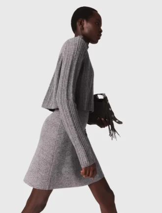 Mini-vestido de malha 2 em 1