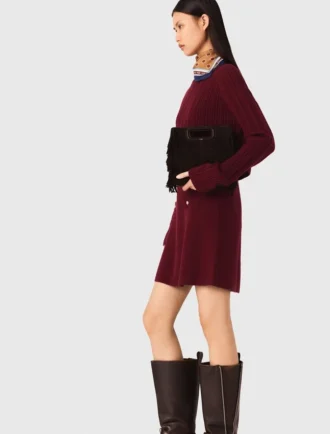 Mini-vestido de malha 2 em 1