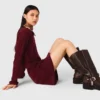 Mini-vestido de malha 2 em 1