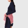Mini-vestido de malha com saia evasê