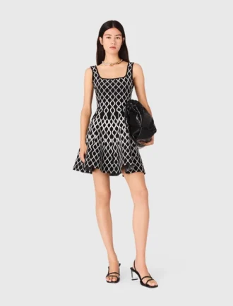 Mini-vestido de malha estampado