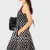 Mini-vestido de malha estampado