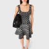 Mini-vestido de malha estampado