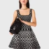 Mini-vestido de malha estampado