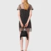 Mini vestido de tule bordado