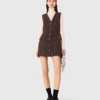 Mini-vestido de tweed