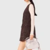 Mini-vestido de tweed