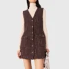 Mini-vestido de tweed