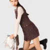 Mini-vestido de tweed
