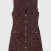 Mini-vestido de tweed
