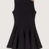 Mini-vestido de tweed com corte evasê