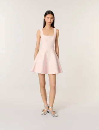Mini-vestido em malha jacquard